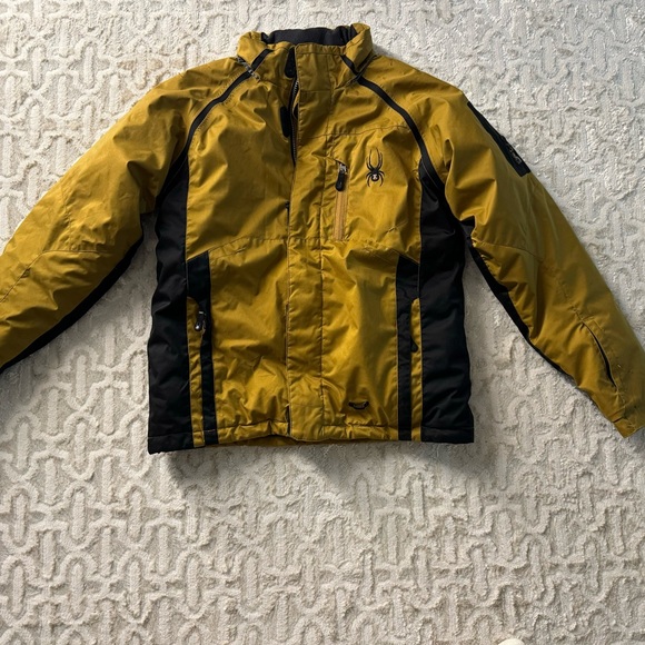 Kids Spyder yellow and Black winter Jacket. - Picture 1 of 9